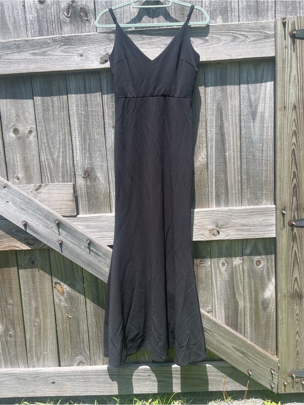 Lulu's Black V-Neck Spaghetti Strap Maxi Dress - Picture 3 of 10